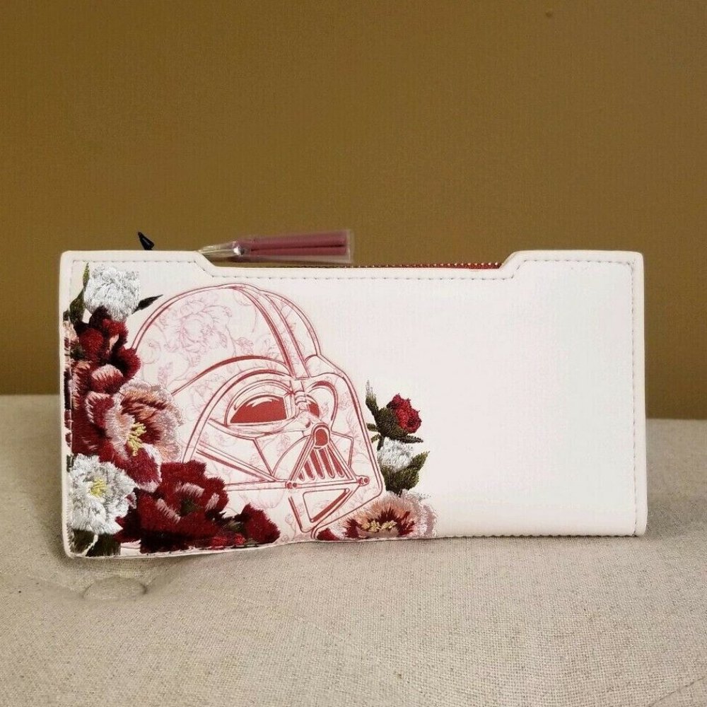 Loungefly White and Red Floral Wallet